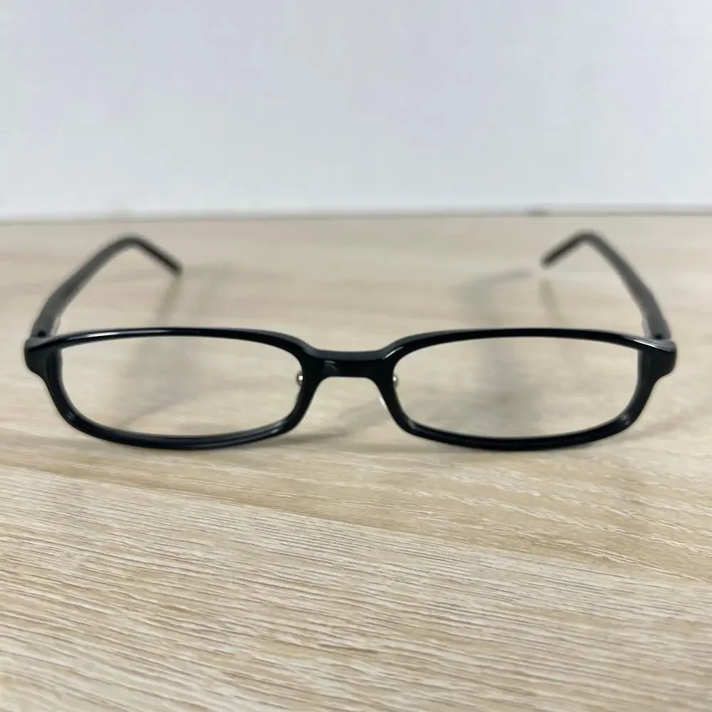 Gucci GG1504 807 Eyeglasses Black Slim Rectangular Frames Only 52-18-140 Italy